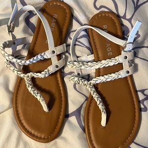 White Sandals With Chain